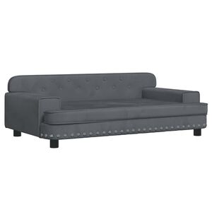 vidaXL Cama para c&atilde;es 90x53x30 cm veludo cinzento-escuro