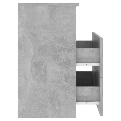 vidaXL Mesa de cabeceira 50x32x60 cm cinzento-cimento