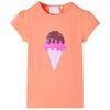 vidaXL T-shirt para crian&ccedil;a laranja-n&eacute;on 104