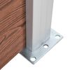 vidaXL Painel de vedação para jardim 1391x186 cm WPC castanho