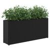 vidaXL Floreira com 2 vasos 90x20x40 cm vime PE preto