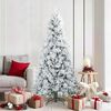 vidaXL &Aacute;rvore de Natal Artificial Articulada Nevado Flocked Branco
