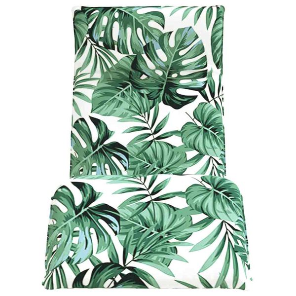 vidaXL Espregui&ccedil;adeira dobr&aacute;vel 175x54x8,5 cm Padr&atilde;o de folhas