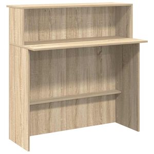 vidaXL Balc&atilde;o de recep&ccedil;&atilde;o Carvalho Sonoma 100x50x103,5 cm Madeira projetada