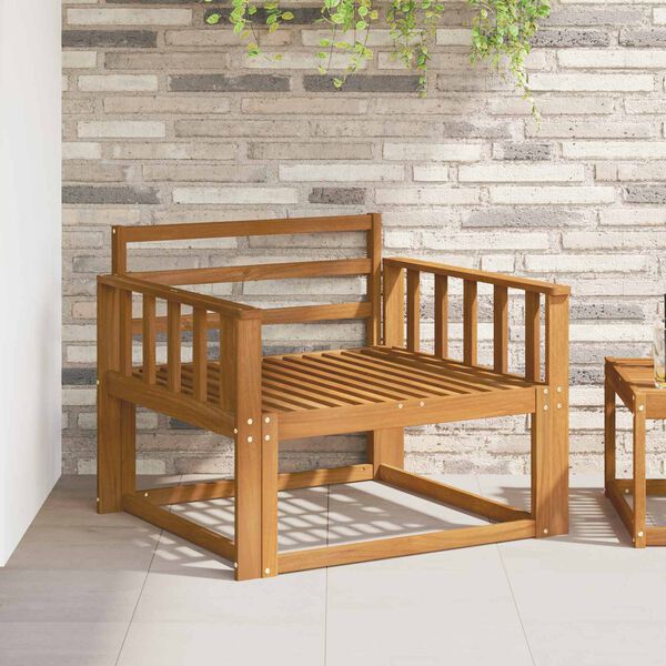 vidaXL Sof&aacute; M&eacute;dio Externo Madeira S&oacute;lida de Ac&aacute;cia Natural