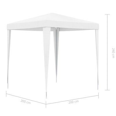 vidaXL Tenda para festas 2x2 m branco