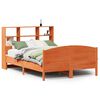 vidaXL Cama com estante sem colch&atilde;o 160x200 cm pinho maci&ccedil;o