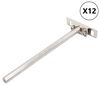 vidaXL Suportes de prateleira flutuantes 12pcs invis&iacute;vel &Oslash;12x200 mm