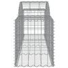 vidaXL Cestos gabião arqueados 11pcs 200x50x60/80 cm ferro galvanizado