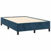 vidaXL Estrutura de cama sem colch&atilde;o azul escuro 120x190 cm Veludo