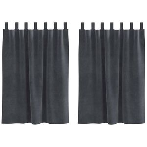 vidaXL Cortinas opacas 2 pcs Cinzento-claro 140 x 140 cm Veludo