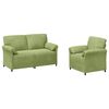 vidaXL Conjunto de Sof&aacute;s 2 unid. Verde Claro Veludo