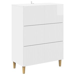 vidaXL Gabinete de Gavetas Branco Brilhante 66 x 34,5 x 90 cm