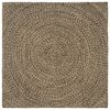 vidaXL Tapetes de &aacute;rea Natural e Preto 120 x 120 cm Juta
