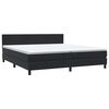 vidaXL Cama box spring c/ colch&atilde;o e LED 180x220 cm veludo preto