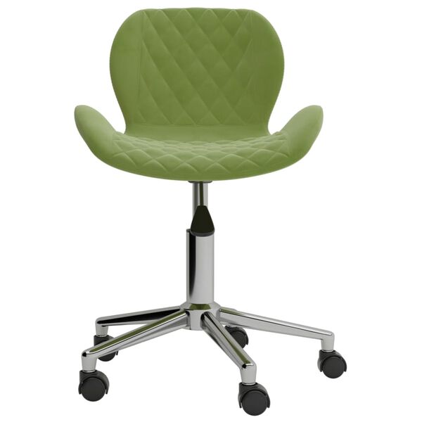 vidaXL Cadeiras de jantar girat&oacute;rias 2 pcs veludo verde-claro
