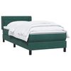 vidaXL Cama com molas/colch&atilde;o 100x210 cm veludo verde-escuro