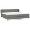 vidaXL Cama com molas/colch&atilde;o 200x200 cm tecido cinzento-escuro