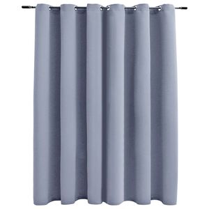 vidaXL Cortina blackout c/ argolas em metal 290x245cm cinzento