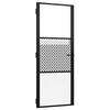 vidaXL Porta de vidro 83 x 3,5 x 201,5 cm Alum&iacute;nio Preto