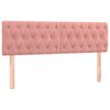 vidaXL Cabeceiras rosa 160x7x78/88 cm veludo