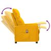 vidaXL Poltrona de massagens tecido amarelo