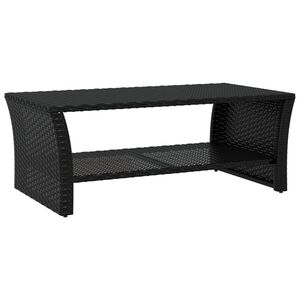 vidaXL Mesa de centro 100x50x40 cm vime PE preto
