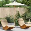 vidaXL Guarda-sol de Jardim Branco Creme &Oslash; 270 x 260 cm Bambu