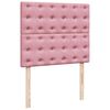 vidaXL Estrutura de cama otomana com colch&otilde;es 120x200 cm veludo rosa