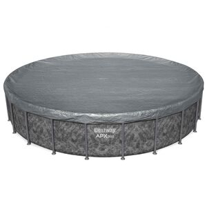 Bestway Capa para Piscina &Oslash;6,71 m Redondo Poli&eacute;ster Cinzento