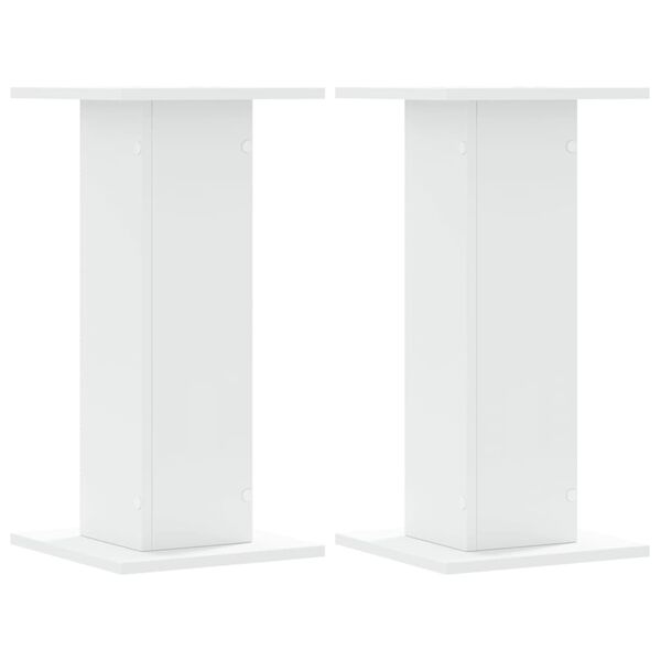 vidaXL Suportes de colunas 2 pcs 30x30x60 cm derivados madeira branco