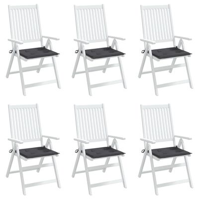 vidaXL Almofadões p/ cadeiras de jardim 6 pcs tecido oxford antracite