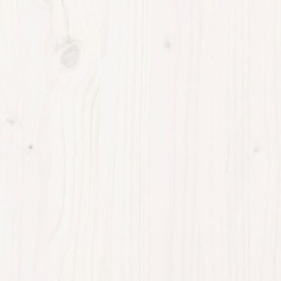 vidaXL Cama alta com secretária 75x190 cm pinho maciço branco