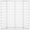 vidaXL Canteiro elevado/cesto gabião trapézio 100x20x100cm aço galvan.
