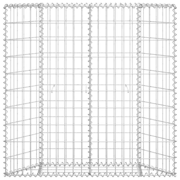 vidaXL Canteiro elevado/cesto gabião trapézio 100x20x100cm aço galvan.