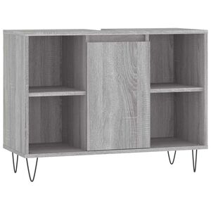 vidaXL Arm&aacute;rio de casa de banho 80x33x60 cm deriv.madeira cinza sonoma