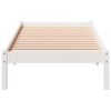 vidaXL Cama extra longa sem colch&atilde;o 100x210 cm pinho maci&ccedil;o branco