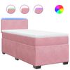 vidaXL Cama com molas/colch&atilde;o 90x190 cm veludo rosa