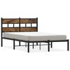 vidaXL Estrutura de cama sem colch&atilde;o 120x190 cm metal carvalho fumado