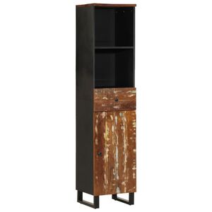 vidaXL Arm&aacute;rio de casa de banho 38x33x160 cm madeira recuperada maci&ccedil;a