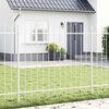 vidaXL Cerca para Jardim 7 pcs Branco 170 x 165 cm A&ccedil;o revestido a p&oacute;