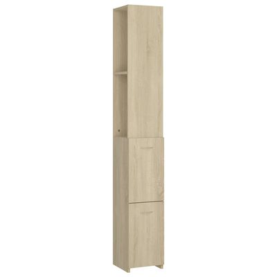 vidaXL Armário WC 25x26,5x170 cm derivados de madeira carvalho sonoma