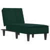 vidaXL Chaise longue veludo verde-escuro