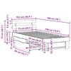 vidaXL Estrutura da Cama com cabeceira com gaveta Natural 75 x 190 cm