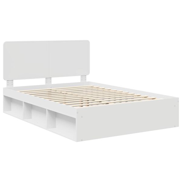 vidaXL Estrutura da Cama com cabeceira Branco 150 x 200 cm