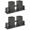 Ajuda para Empilhamento de Lenha 2 pcs Antracite 34 x 10 x 15 cm A&ccedil;o