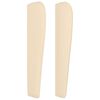 vidaXL Cabeceira de cama c/ abas tecido 93x23x118/128 cm creme