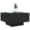 vidaXL Mesa de centro com luzes LED 55x55x31 cm preto