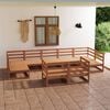 vidaXL 9 pcs conjunto lounge de jardim pinho maci&ccedil;o