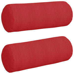 vidaXL Almofadas de Apoio 2 pcs Vermelho &Oslash; 25 x 70 cm tecido